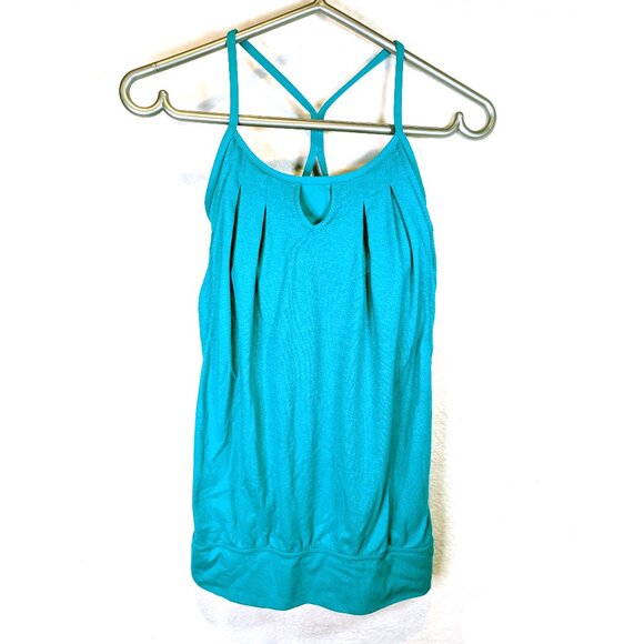 Turquoise Lululemon tank with inner bra size 4 - Picture 1 of 5